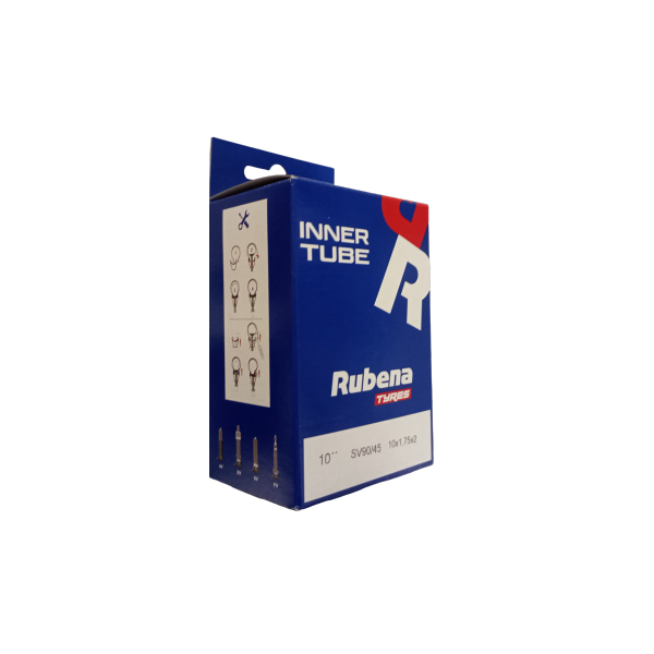 Duše RUBENA 10 x1,75x2  AV se zahnutým ventilkem  SV 90/45