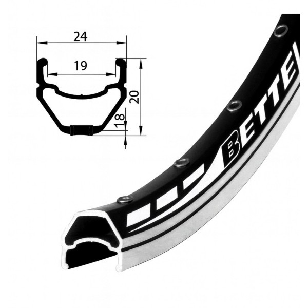 Ráfek Remerx Better 622 (28'') 36 děr - stříbrný