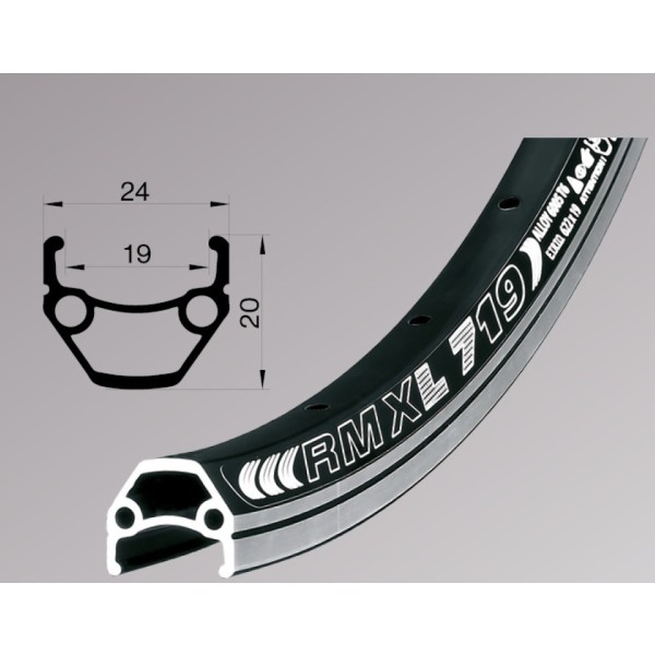 Ráfek Remerx  507 (24'') 36 děr - černý