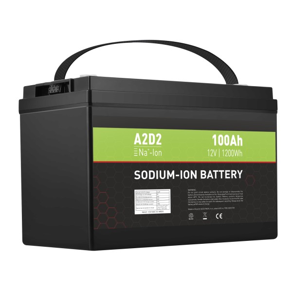 Akumulátor A2D2 Sodium-Ion 12V/100Ah 100A, M8, sodíková