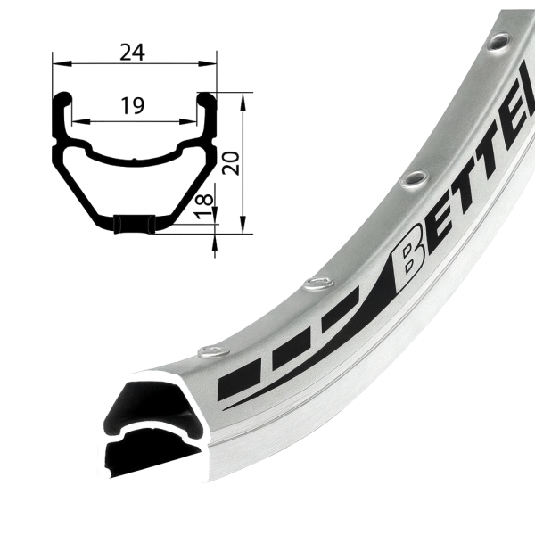 Ráfek Remerx Better 622 (28'') 36 děr - stříbrný
