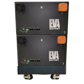 Akumulátor LiFePO4 48V/280Ah - 28,6 kWh (2x14,3kWh) s podvozkem - černá
